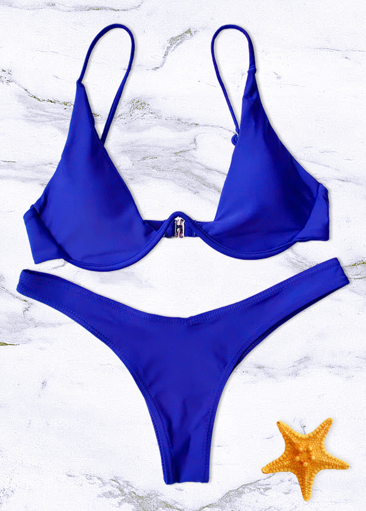 欧美性感纯色多色钢托比基尼 女士泳衣 bikini