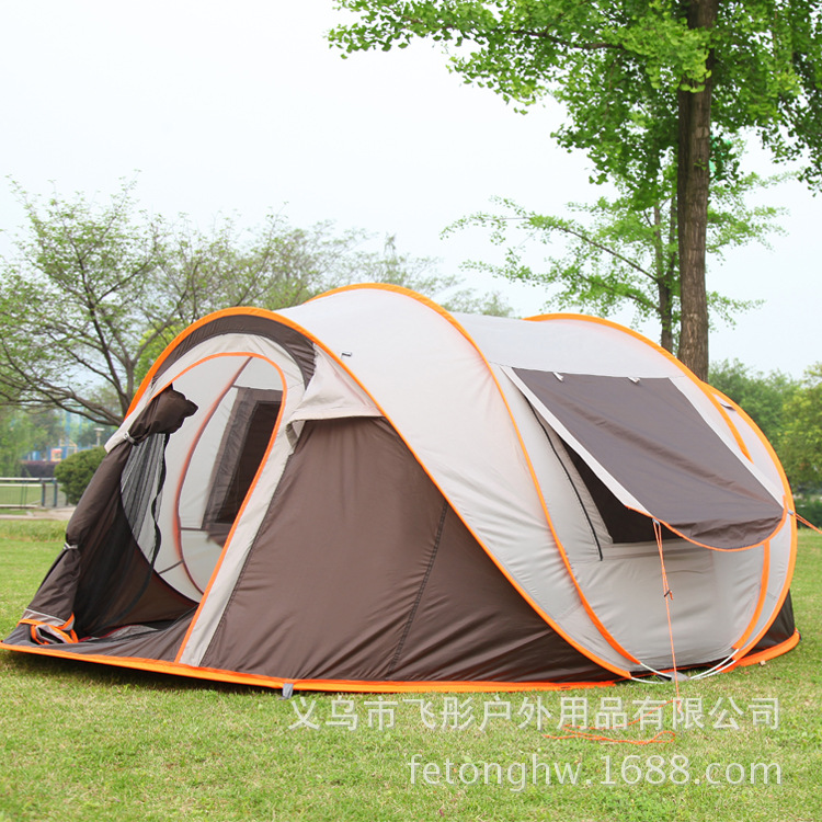 Wholesale 4 Double Automatic Easy-to-Put-up Tent Outdoor Supplies Camping Outdoor Camping Rain-Proof Boat Tent Travel Sunshade
