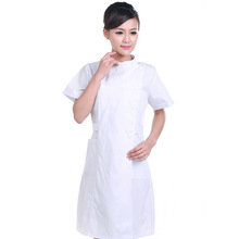 护士服白色夏装短袖 立领美容服药房药店实习生工作服