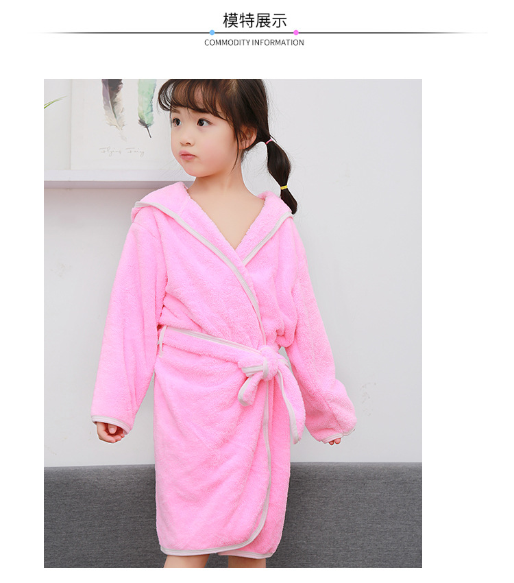 直销家居服浴袍女童春秋季新款珊瑚绒法兰绒中大童小女孩睡衣睡袍