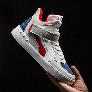 潮牌鞋男士休闲中高帮运动鞋男鞋嘻哈鞋子男潮街头个性男鞋秋冬季