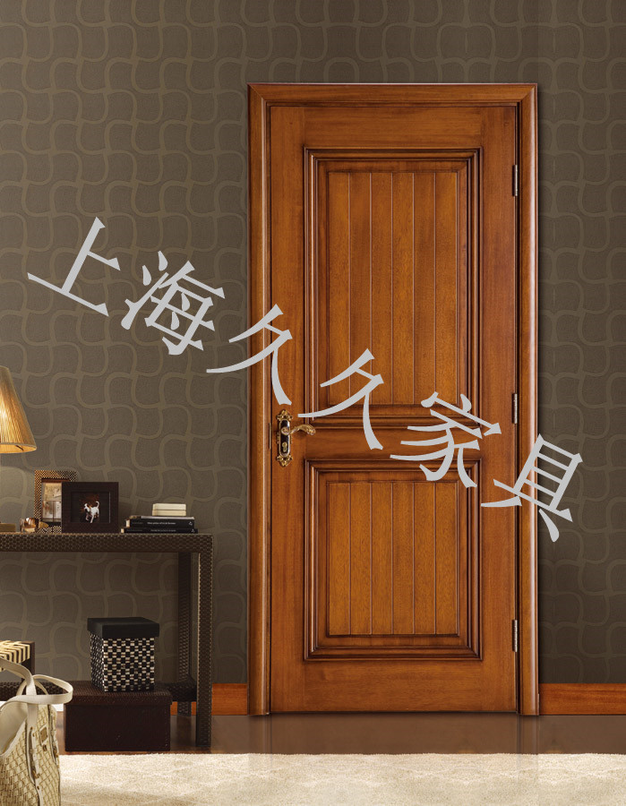 【实木门定制】 全橡木实木美式风格 套装卧室门