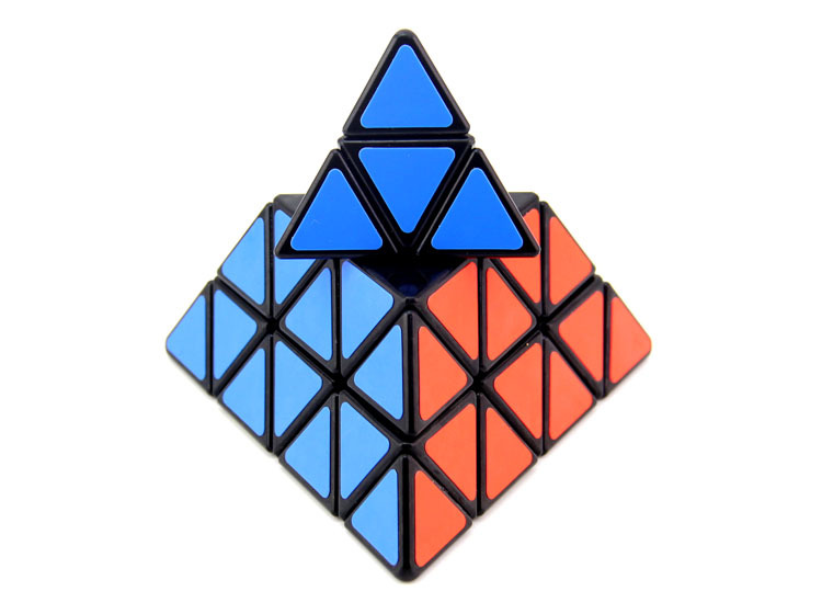 圣手四阶金字塔魔方黑色 比赛专用速拧学生成人益智魔方批发