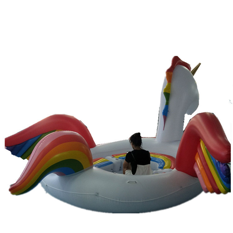 充气坐骑独角兽海岛pvc巨型充气火烈鸟浮排欧美爆款量大优惠