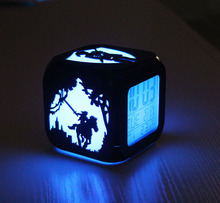 塞尔达传说伍德创意3D立体小闹钟LED小夜灯电子钟床头钟卧室学生
