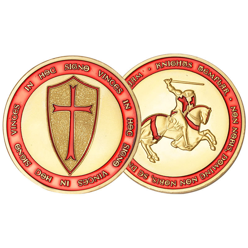 罗马教皇远征军圣殿骑士纪念章 欧洲骑士军迷收藏品工艺品