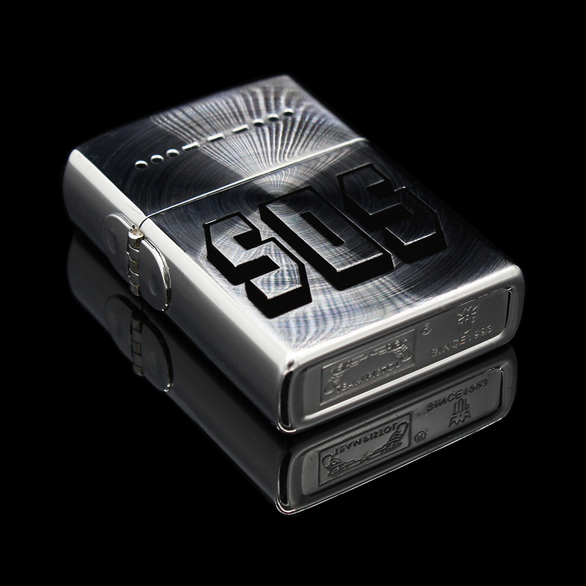 经典老牌双枪lsz8005 sos个性金属防风火机 煤油打火机 刻字定制