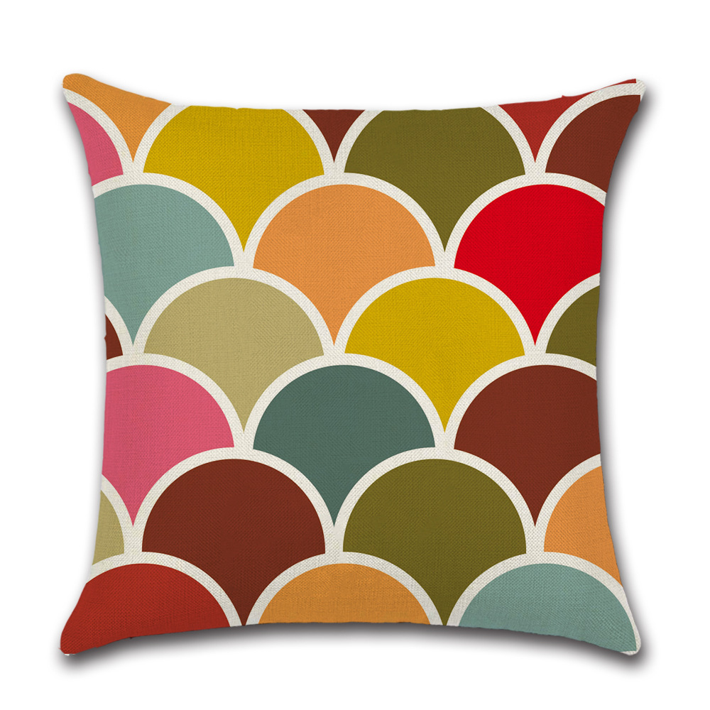 跨境专供家居抱枕几何多彩图案飘窗沙发靠垫厂家直销方形枕不含芯