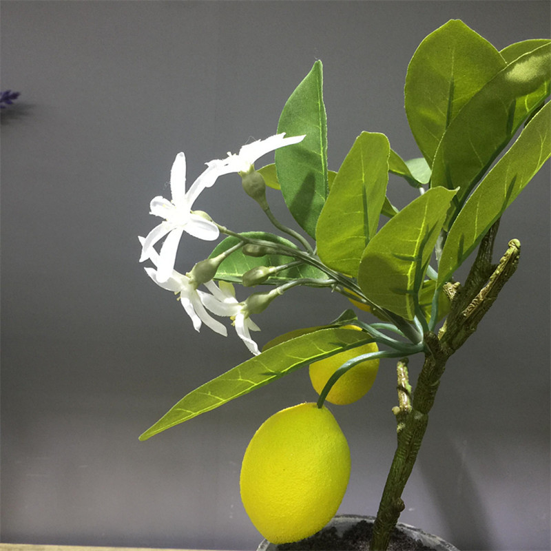 仿真果树 柠檬树水果小盆景盆栽餐饮装饰办公室家居装饰假花摆件