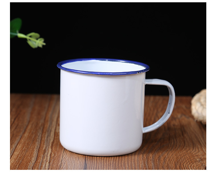 纯白色搪瓷杯无任何图案,属于定制类产品,不接受退货换货.