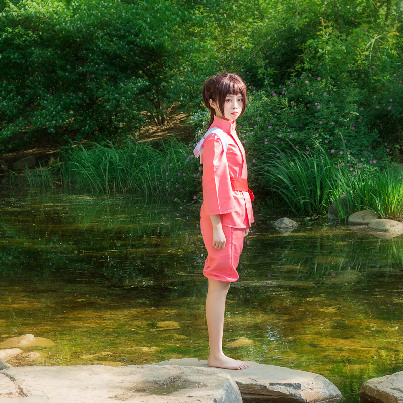 一件代发千与千寻套装荻野演出cosplay服装小千衣服套装速卖通