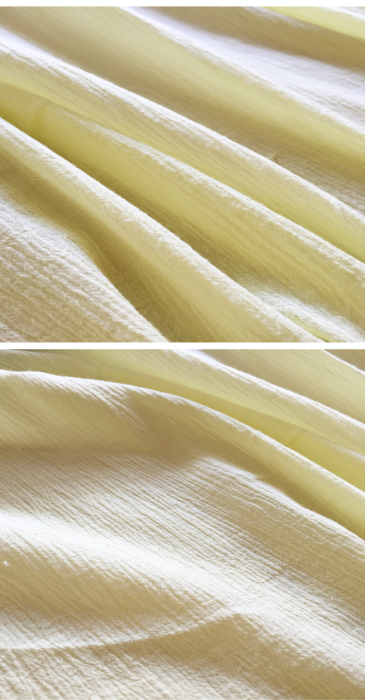 厂家直销现货 春夏新品 全棉梭织纱罗布料 褶皱砂洗棉童装面料