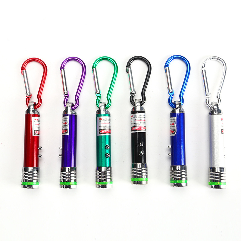UV Fake Currency Detection Detector Fluorescent Agent Detection Pen Climbing Button Carabiner Infrared Laser Pen Gift Lighting Small Flashlight