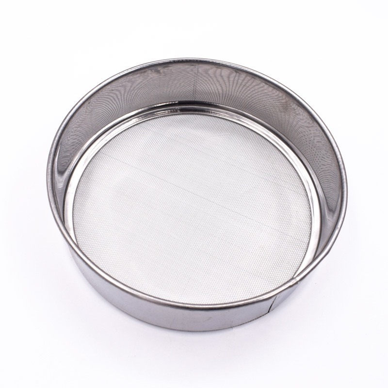 面粉筛手持带磁不锈钢家用手动小筛子圆形面粉筛一元店两元店货源