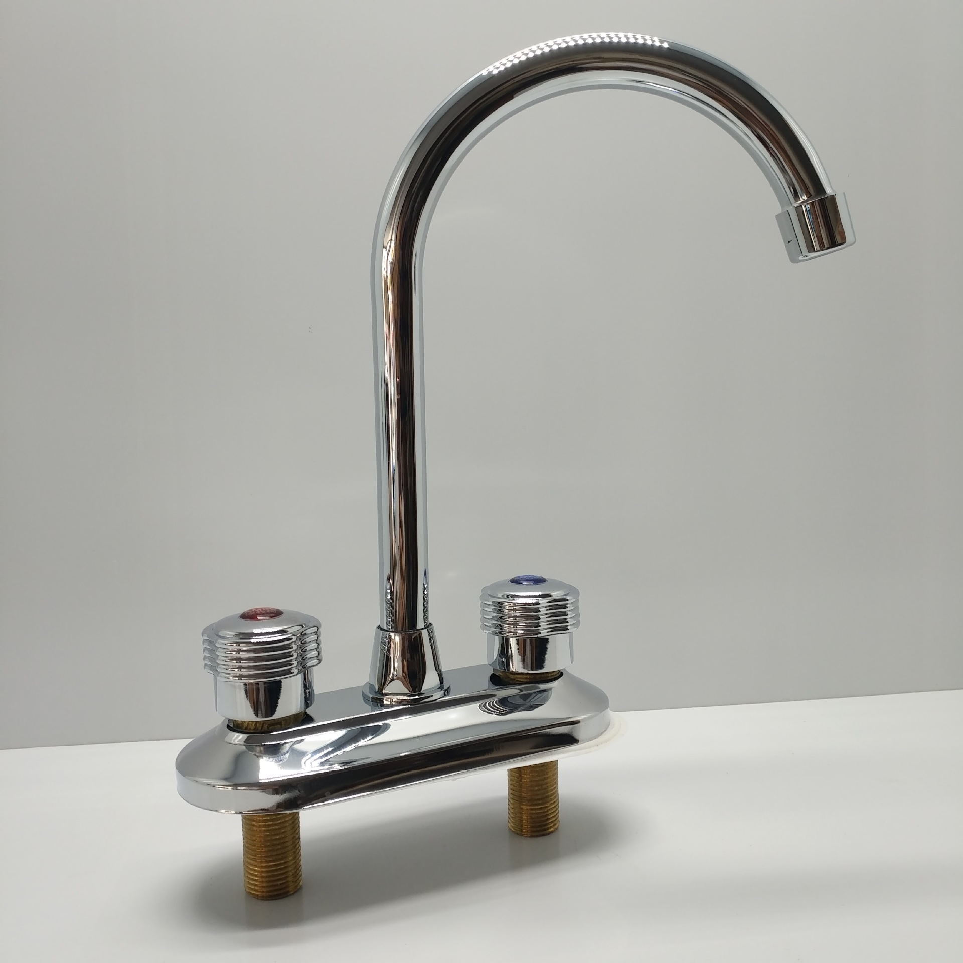 盖板双开面盆龙头 二联双开面盆水龙头 冷热水面盆水龙头