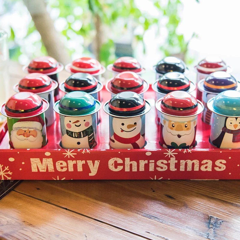 Christmas Gift Box Christmas Series Small Tin Christmas Candy Box Mini Gift Box Hat Christmas Decorations
