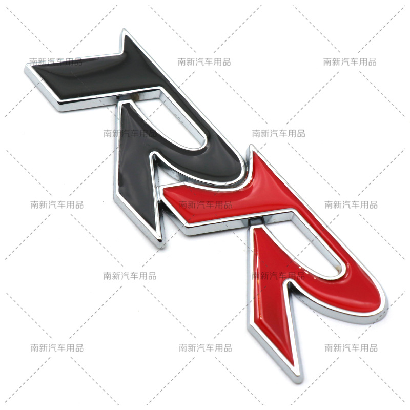 rr车贴 适用于本田金属改装车标 侧标尾标 3d立体金属车标贴标-阿里巴