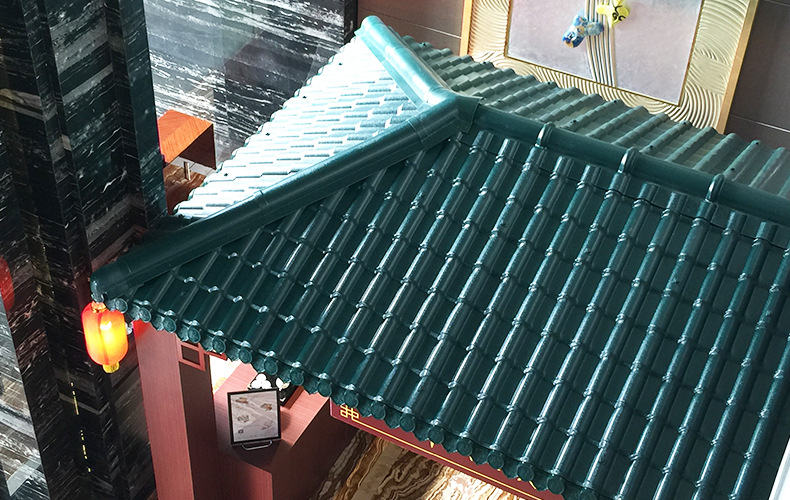 佛山厂家直销asa合成树脂瓦塑料琉璃仿古瓦配件 正脊瓦