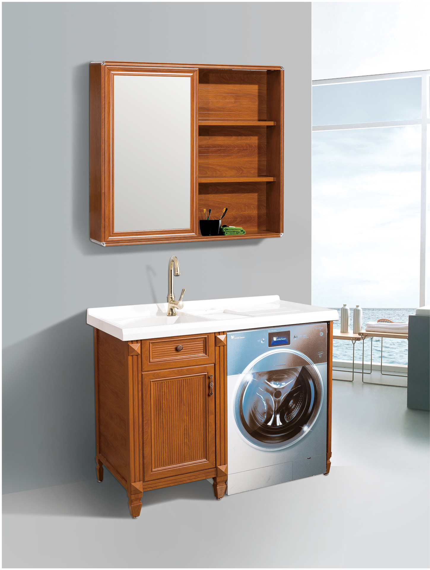 铝合金-铝合金浴室柜组合型材 卫浴柜蜂窝铝板材料 全铝家具铝型材批