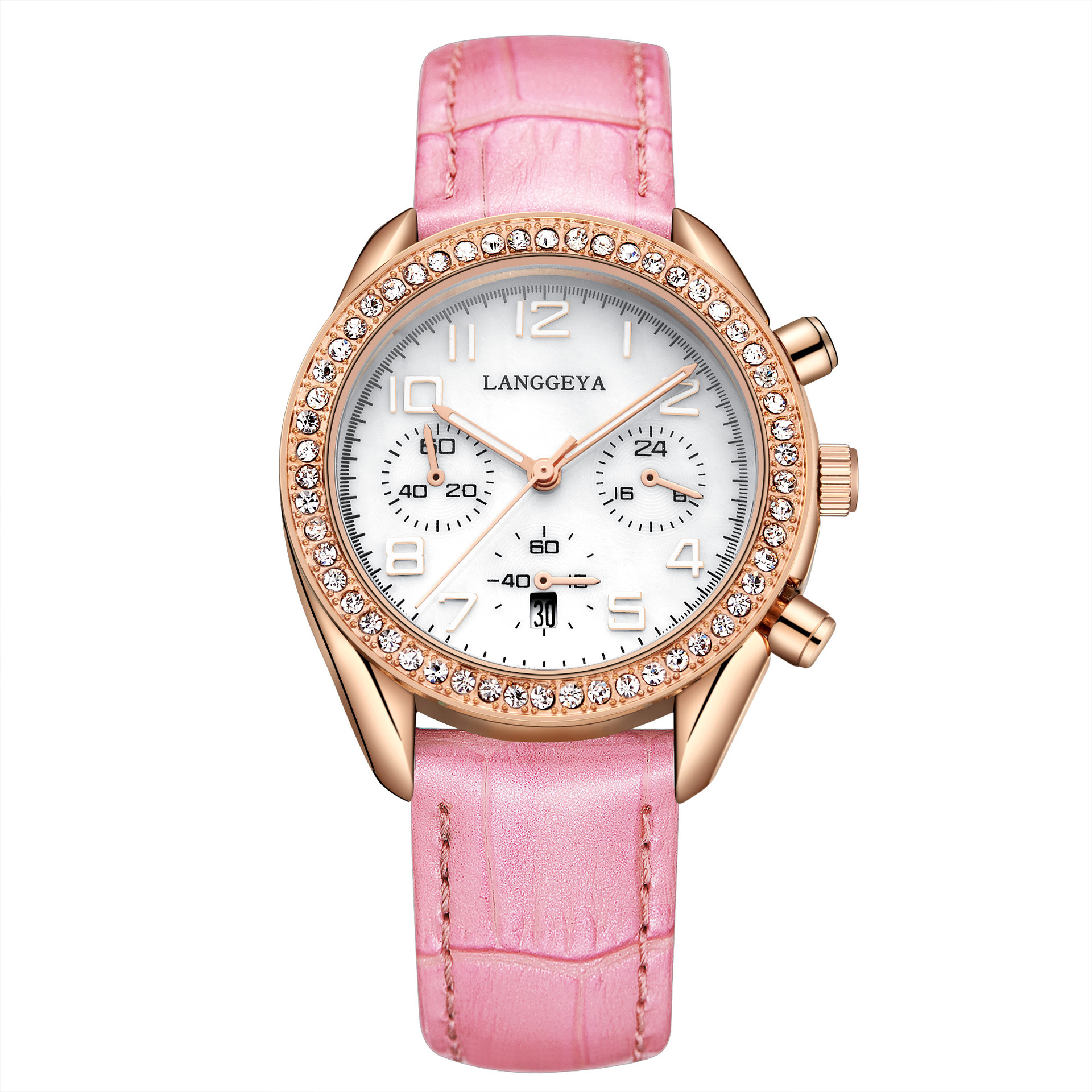 浪格雅手表女款时尚防水石英表女士爆款电子女表微商货源批发价格