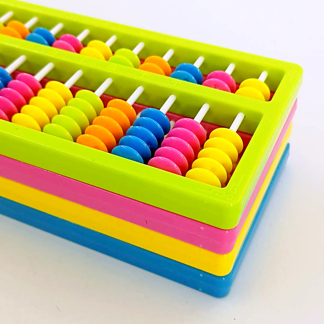 批发新款小学生彩色算盘7珠13挡儿童彩珠算盘益智早教用品
