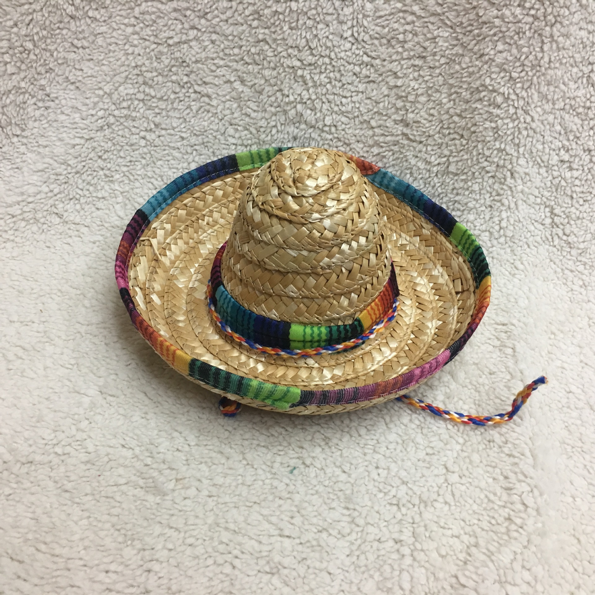 宠物帽 玩具帽 墨西哥草帽 尖头帽子 玩偶手编装饰舞台表演批工艺
