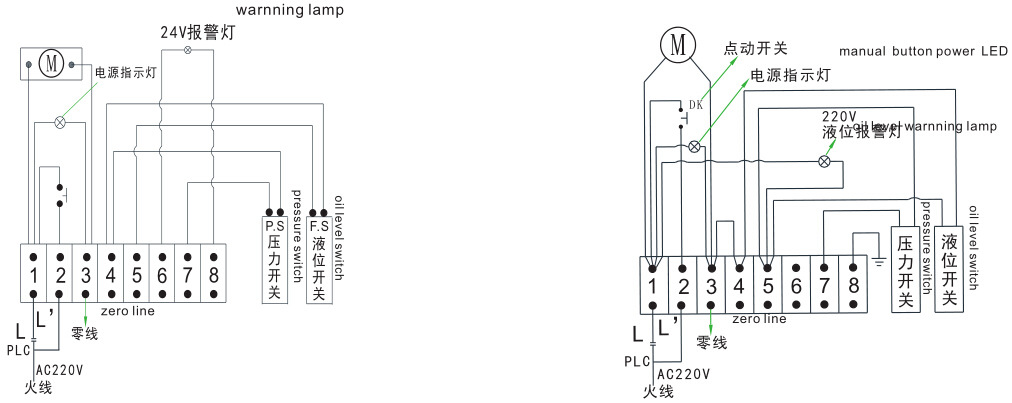 液压油泵接线图图片