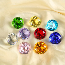 厂家现货批发人造装饰钻石摆件各种型号透明的彩色玻璃水晶钻石