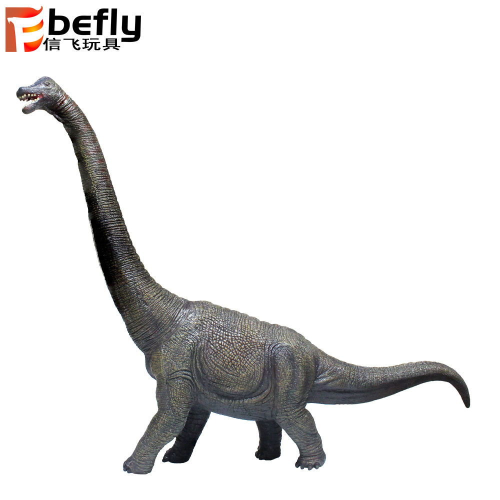 新品47cm仿真恐龙模型搪胶充棉大号腕龙长颈巨龙模型玩具
