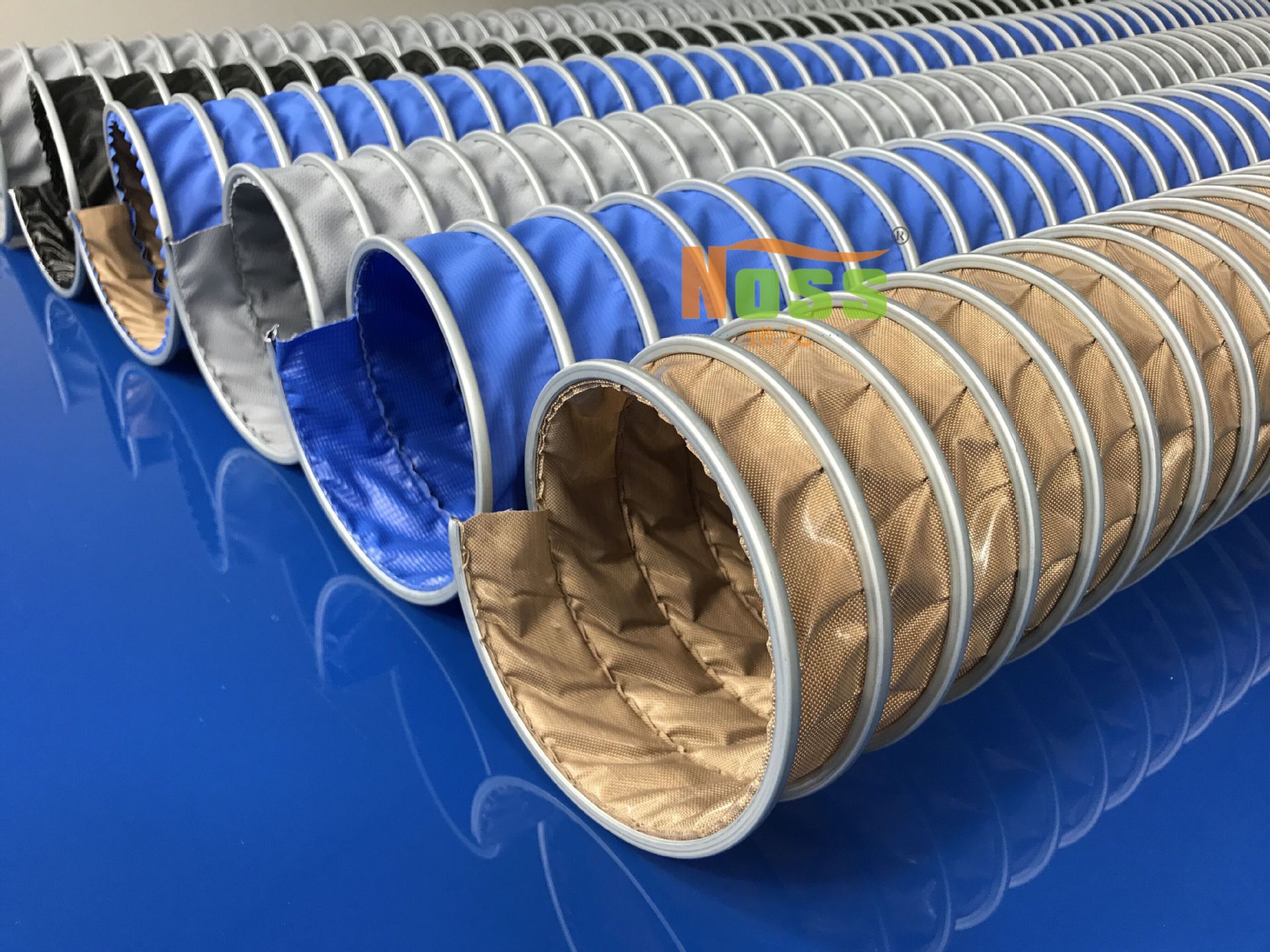 防火伸缩软风管 耐高温强酸碱夹布通风管 空冷发电机出风软风道