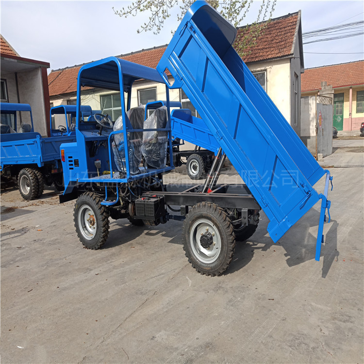 矿用翻斗车 四缸柴油出渣车 后四轮液压自卸翻斗车小型柴油四轮车