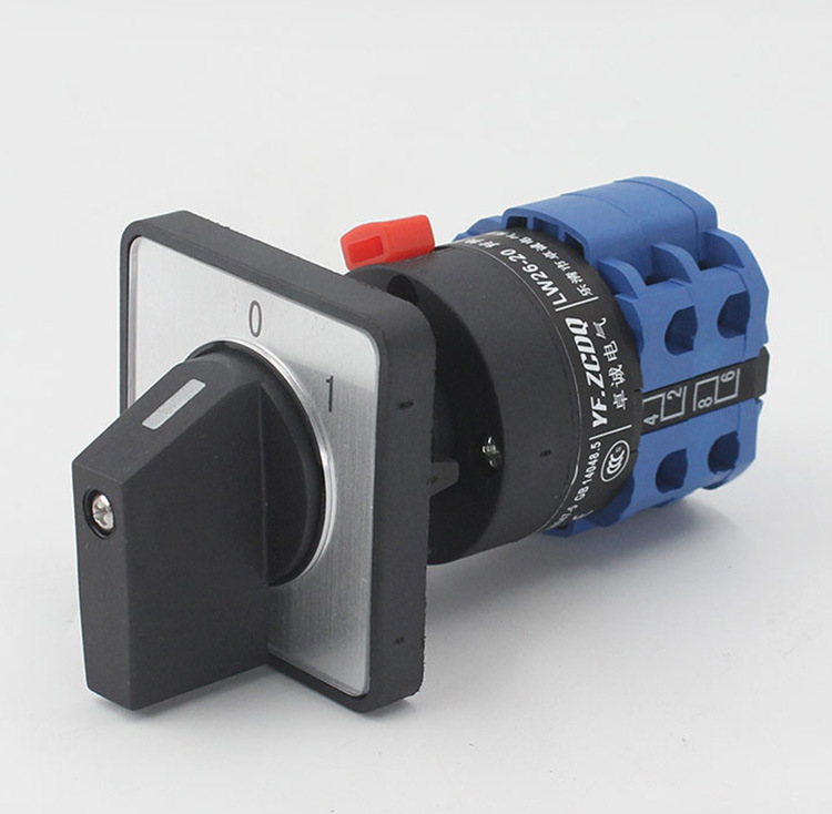 lw26-20/2c两档万能转换开关单孔安装380v电机水泵电源切断开孔22