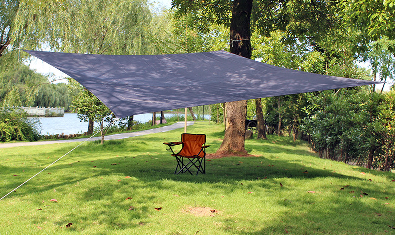 户外多功能遮阳三角天幕 景观户外帐篷四角防晒涤纶遮阳布天幕