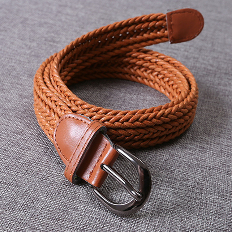 韩版男女式通用针扣麻蜡绳编织带 时尚百搭配裤裙子腰带多色腰饰