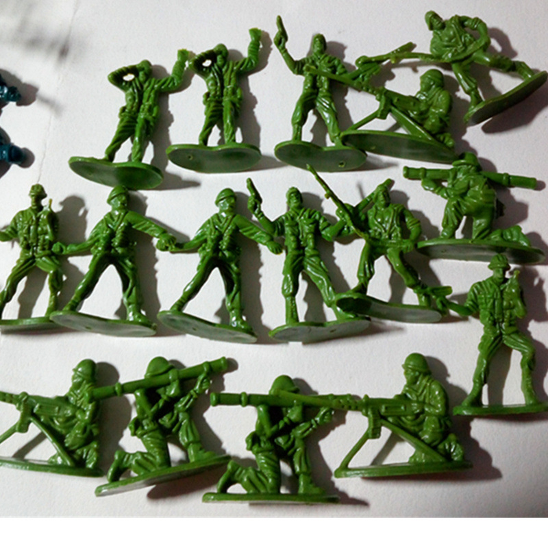 热卖二战小兵人玩具军事士兵兵团 战争模型武器军人打仗小人套装