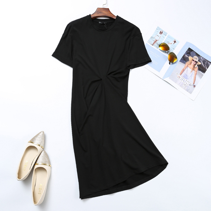 zow呛口小辣椒连衣裙女夏2018新款小心机裙子t恤裙长裙z18161