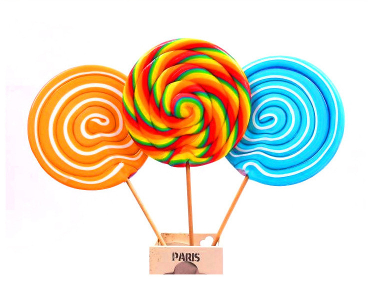 愿旺食品80克爱心造型棒棒糖 心形波板糖 送闺蜜女友同学同事糖果