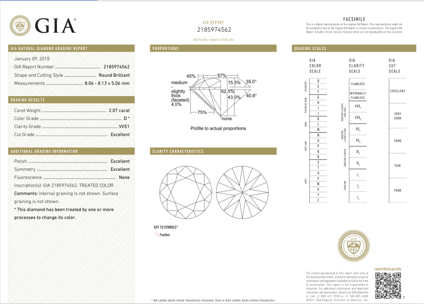 2克拉gia证书天然钻石