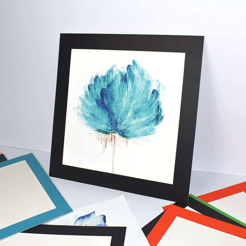 特价正方形卡纸裱画框 简易纸相框裱儿童画剪纸手工作品 中国风