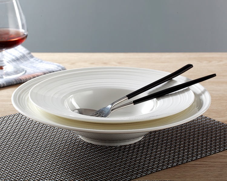 创意意大利面盘飞碟盘子草帽意面欧式深盘西式汤盘11英寸西餐汤盘