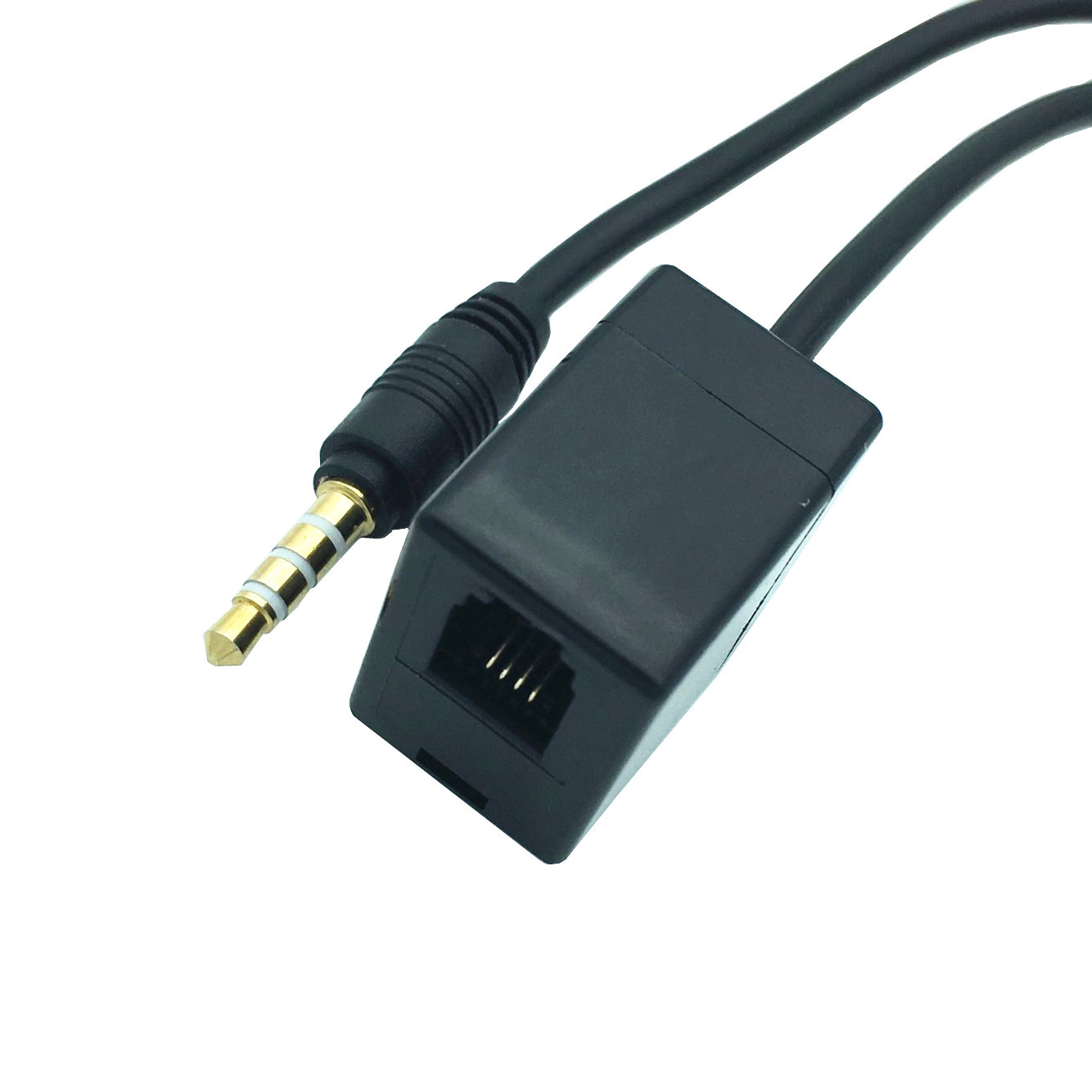 4p4c水晶头话务耳机 电话座机rj9水晶头4p4c手机音频转换线