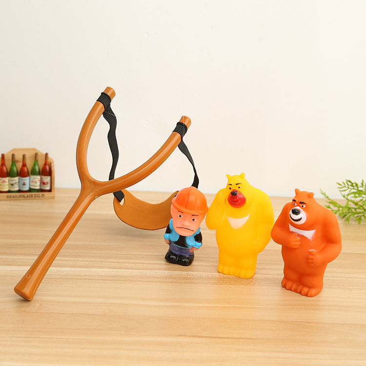 义乌厂家直销儿童玩具塑料弹弓卡通人物弹弓批发地摊货源玩具热卖