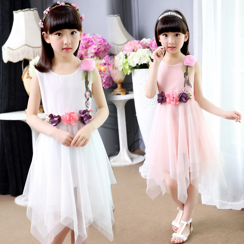 童装公主裙2018新款夏装套装子儿童套装夏季女童套装宝宝小女孩