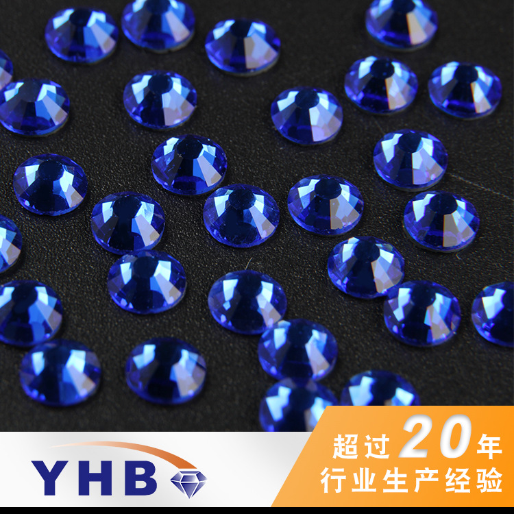 Factory Spot Direct Sales Clothing Accessories Glass Drill Blue Glass Imitation Diamond 2mm Accessories Glass Manicure K9