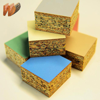 厂家直销实木颗粒板16mm18mm刨花板贴面三胺贴面刨花板颗粒板