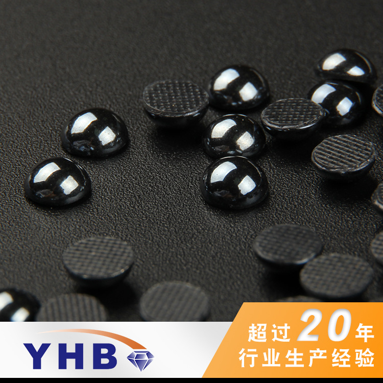 Factory Direct Sales Pearl Hot Drilling Flat Bright Cobalt Black Ceramics Pearl Rhinestone 2mm Textile Accessories Pearl Hot Drilling