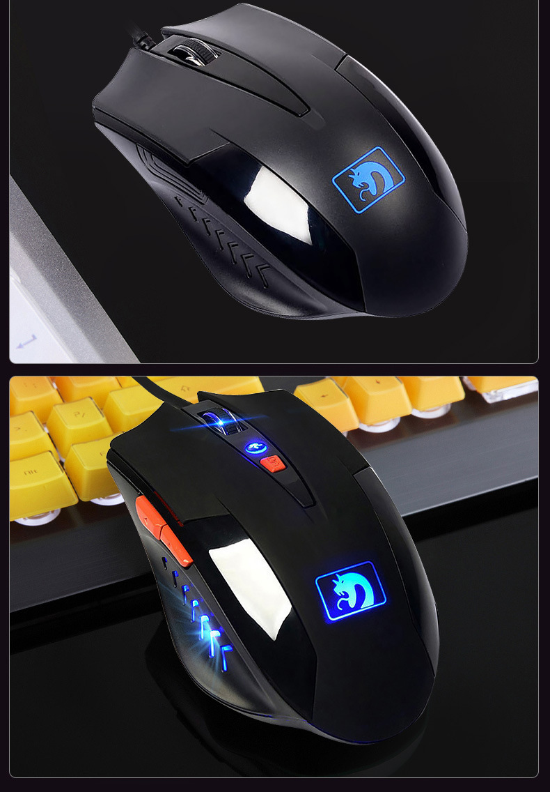 曼巴蛇二代usb游戏发光电竞鼠标笔记本电脑网吧家用办公宏编程