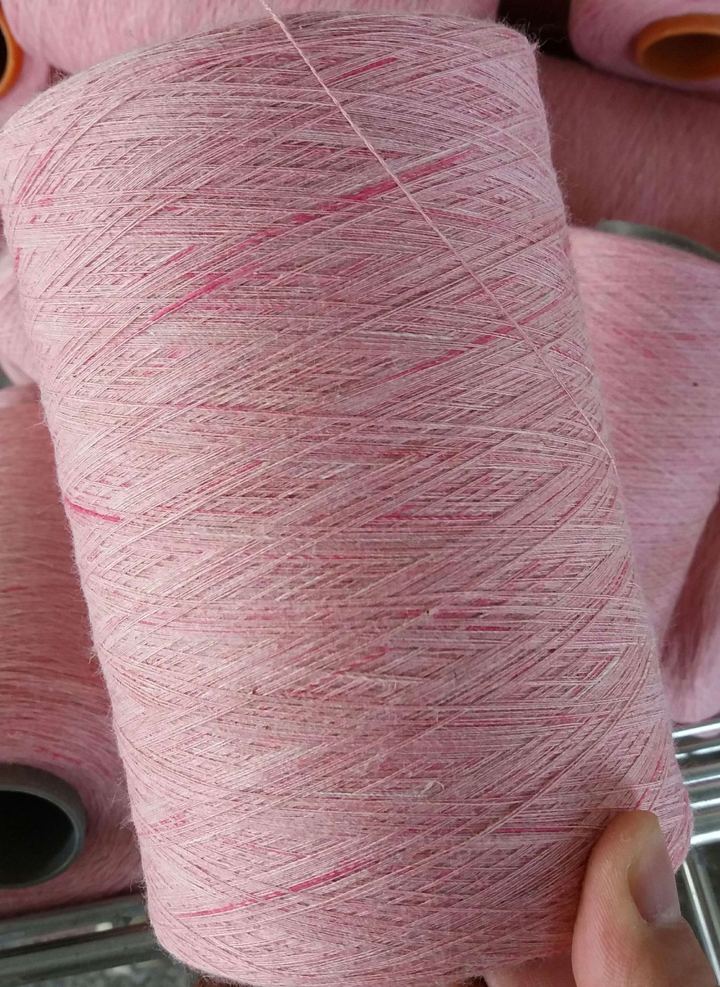 厂家生产ab双色棉段彩纱并线羊毛衫纱 手感好 颜色多棉麻段彩纱