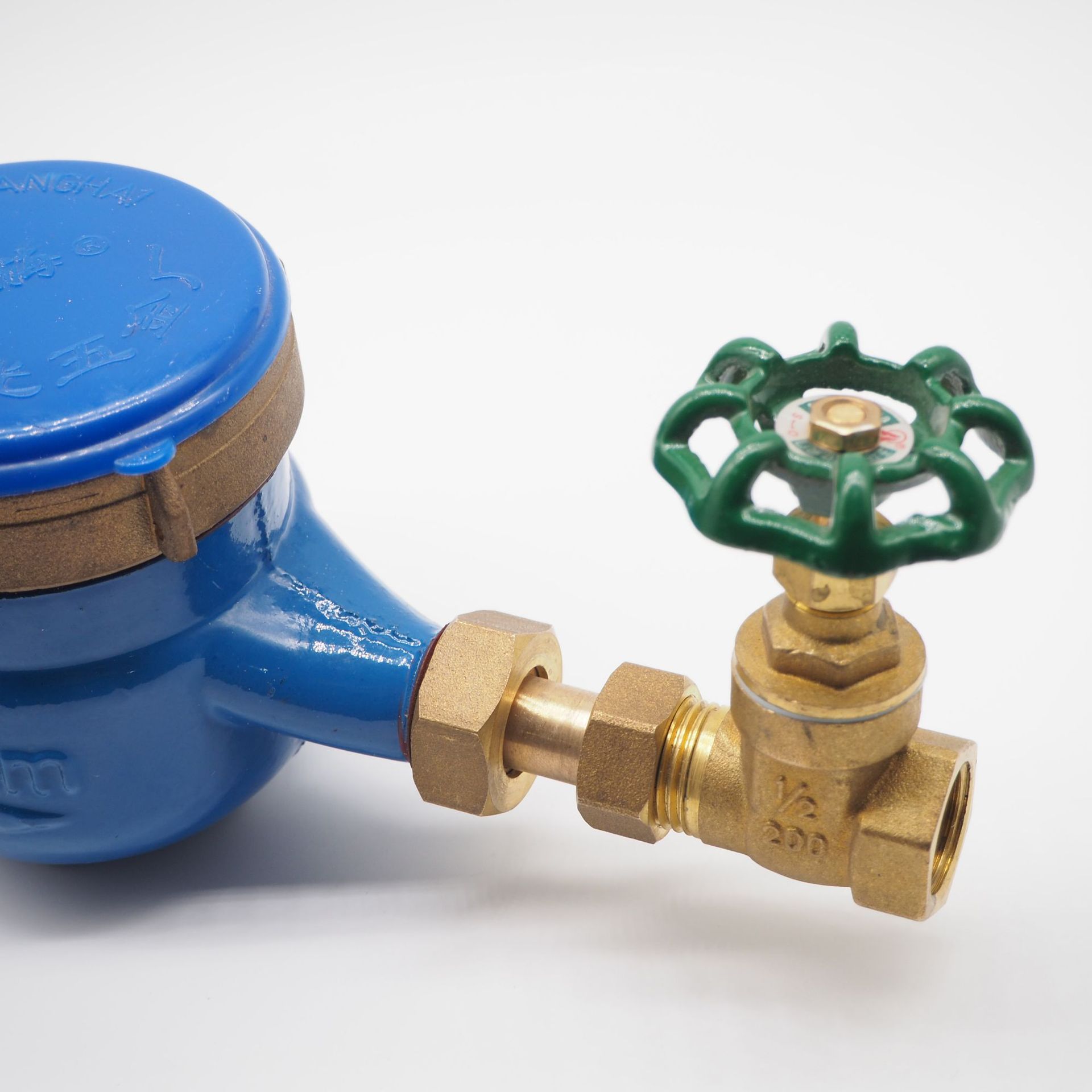 全黄铜4分6分自来水表可伸缩接头闸阀开关6变4加长dn15接头配件