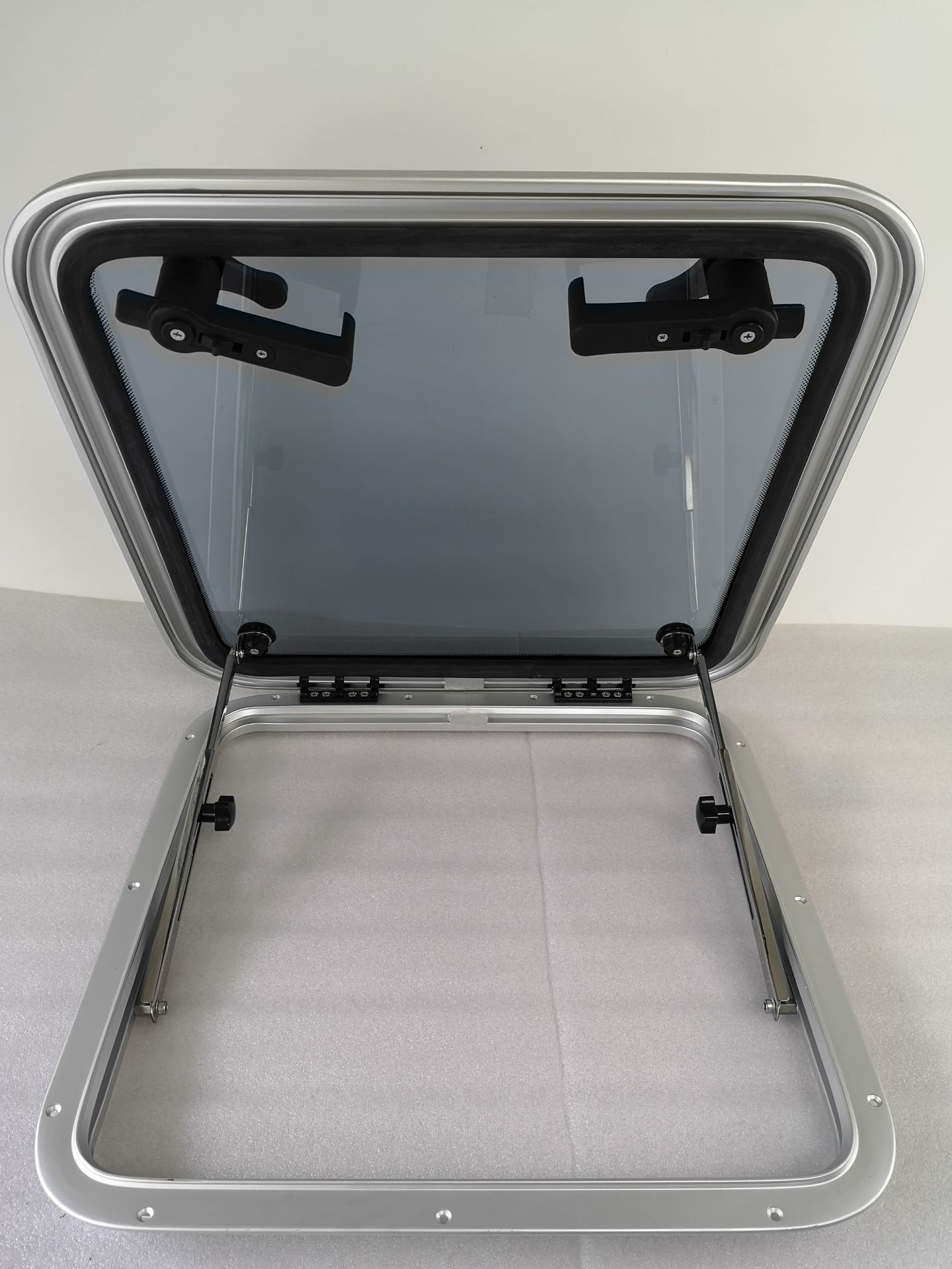 正方形铝合金钢化玻璃甲板天窗舷窗透气透光窗户游艇船舶房车